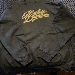 Harley-Davidson Green and Gold Oversized Hoodie